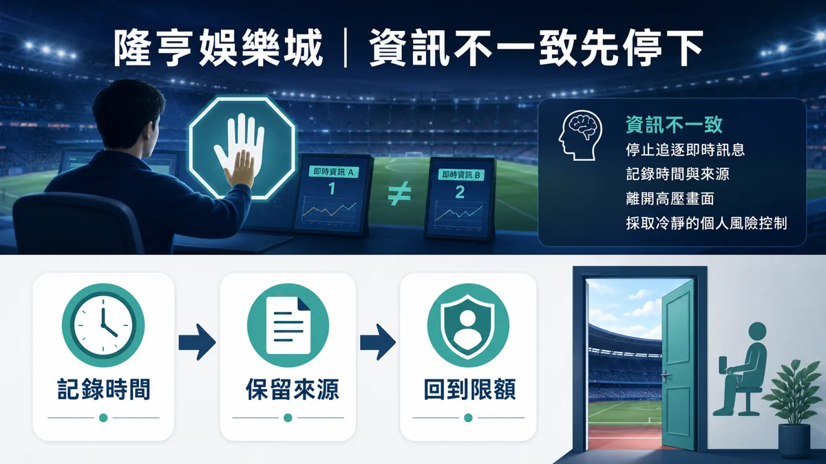 資訊不一致時先停下:記錄時間、保留來源、回到限額