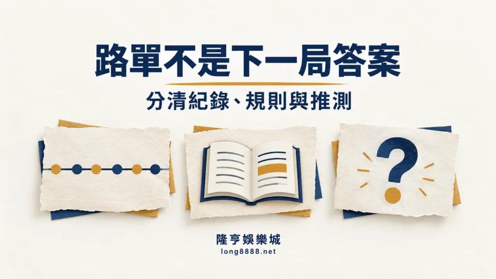 路單不是下一局答案：分清紀錄、規則與推測