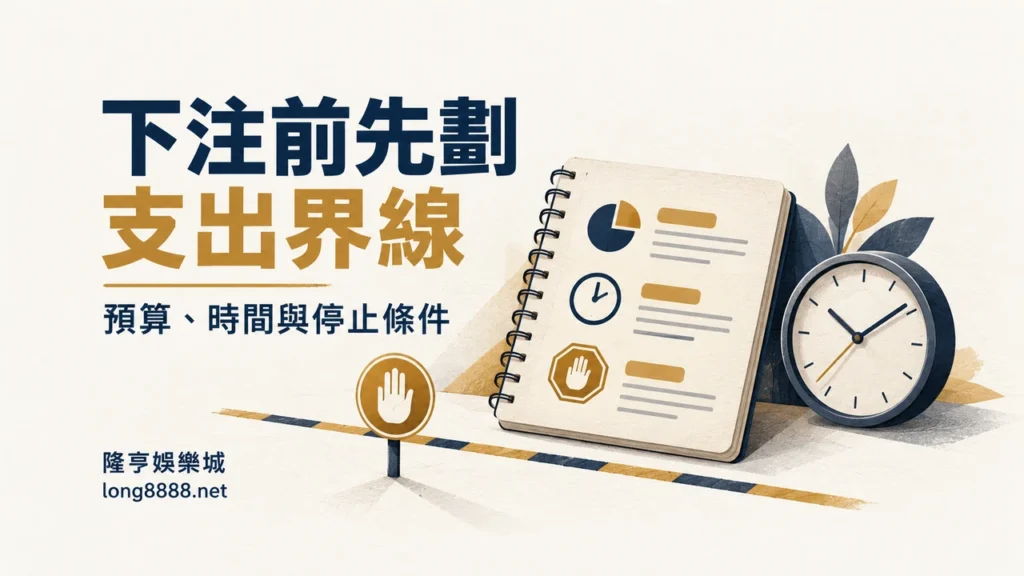 下注前先劃支出界線：預算、時間與停止條件