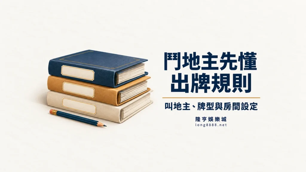 鬥地主先懂出牌規則：叫地主、牌型與房間設定