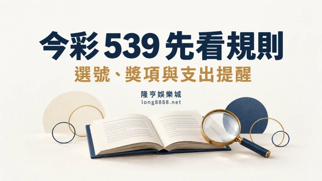 今彩539先看規則：選號、獎項與支出提醒