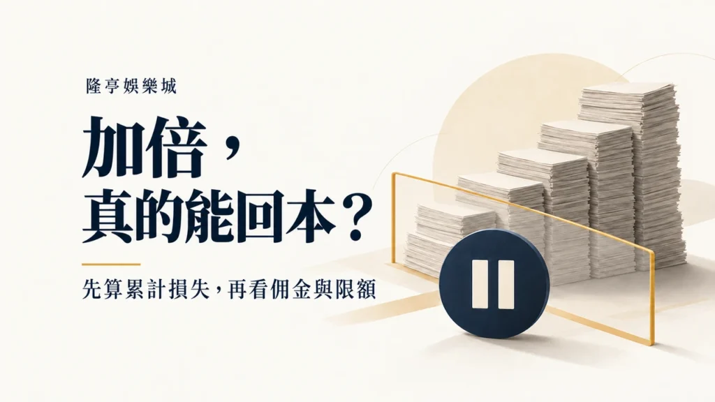 加倍真的能回本？先算累計損失，再看佣金與限額